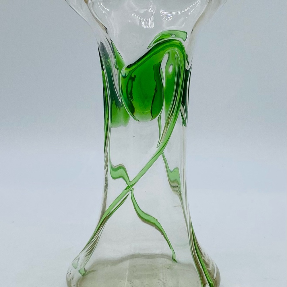 Antique ca.1880 STUART AND SONS “Tadpole” Glass Vase